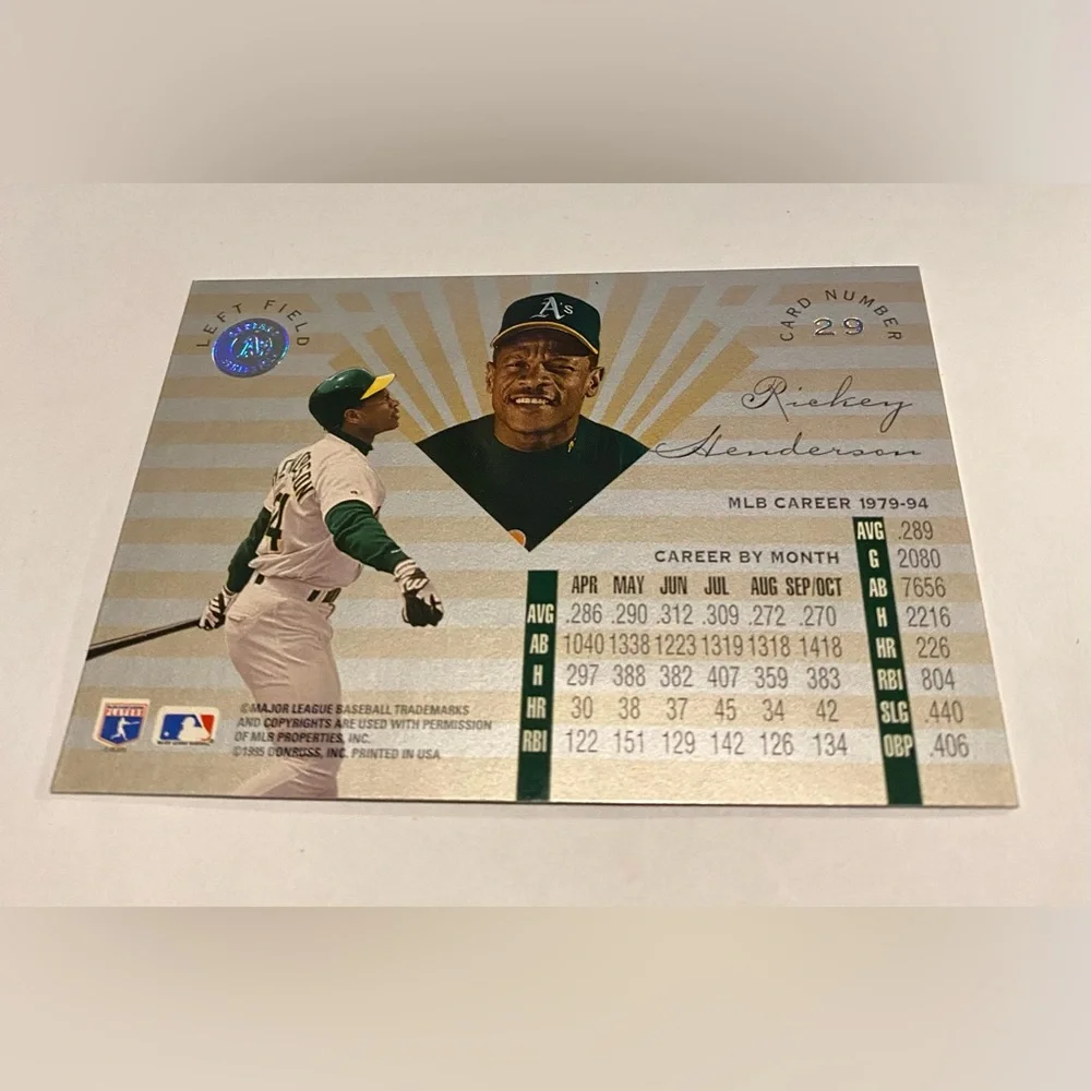 Rickey Henderson 1995 Leaf Limited Baseball Card # 29 Vintage Collectible